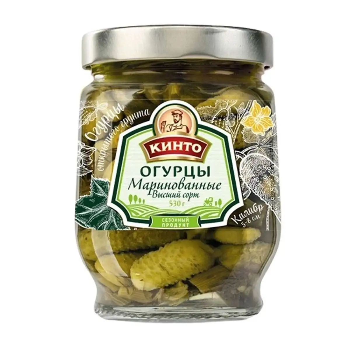Огурцы Кинто Маринованные 530г ст/б(м)