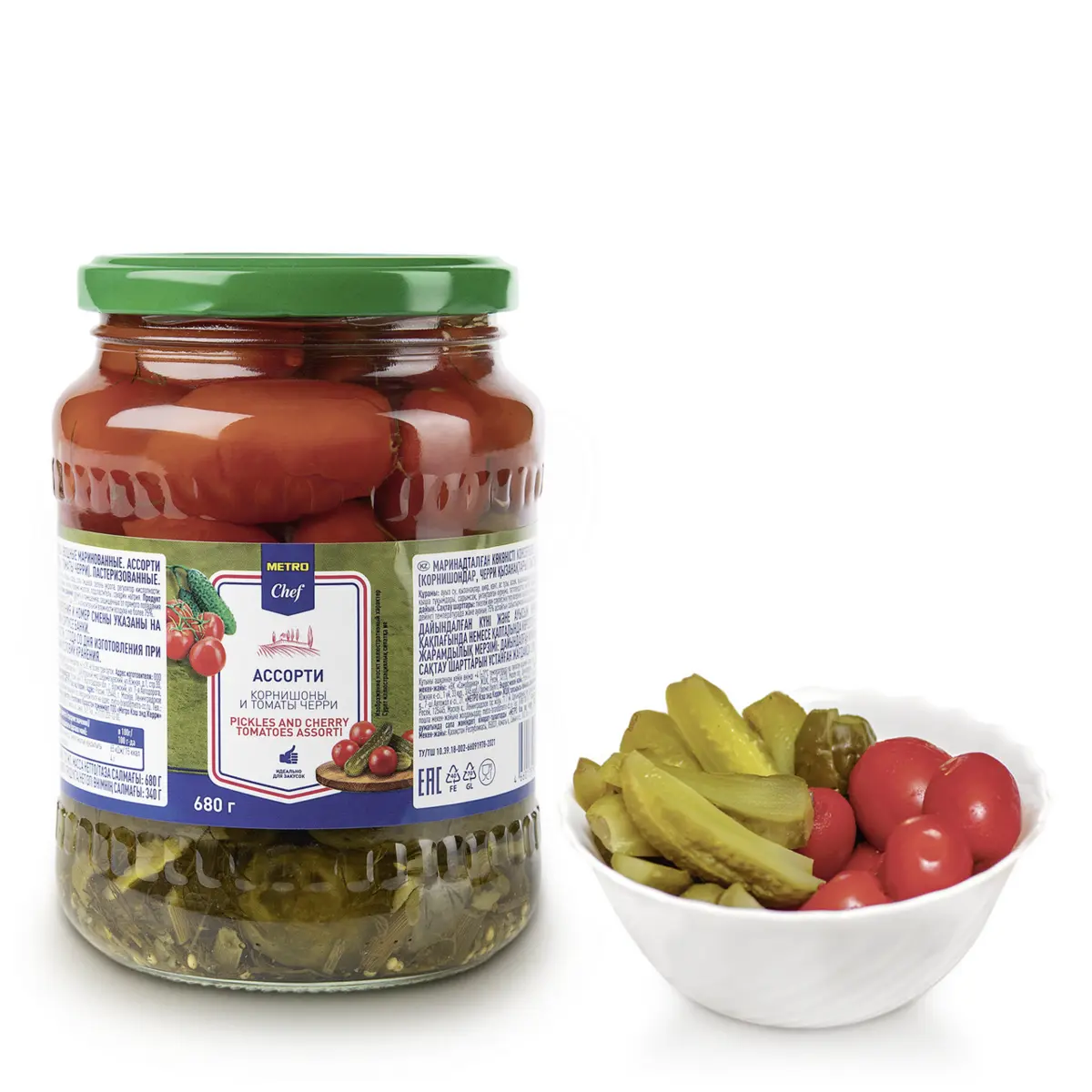 Ассорти корнишон/черри с/б МЕТРО ШЕФ(м)