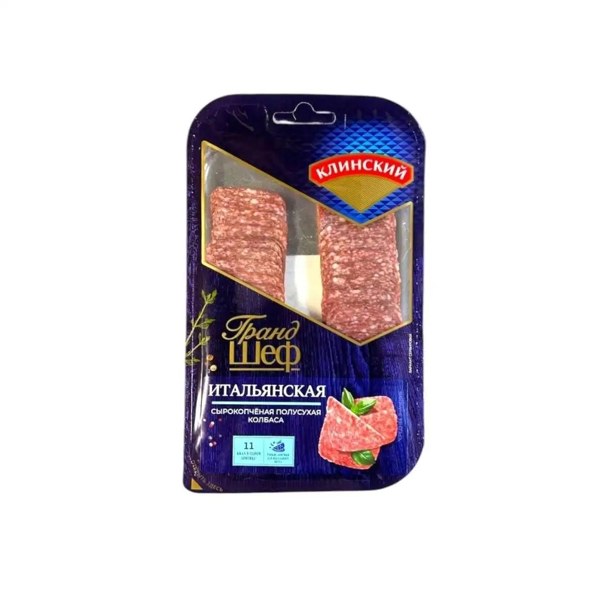 Колбаса Итальянская с/к п/с КЛИН 95Г нарезка(м)