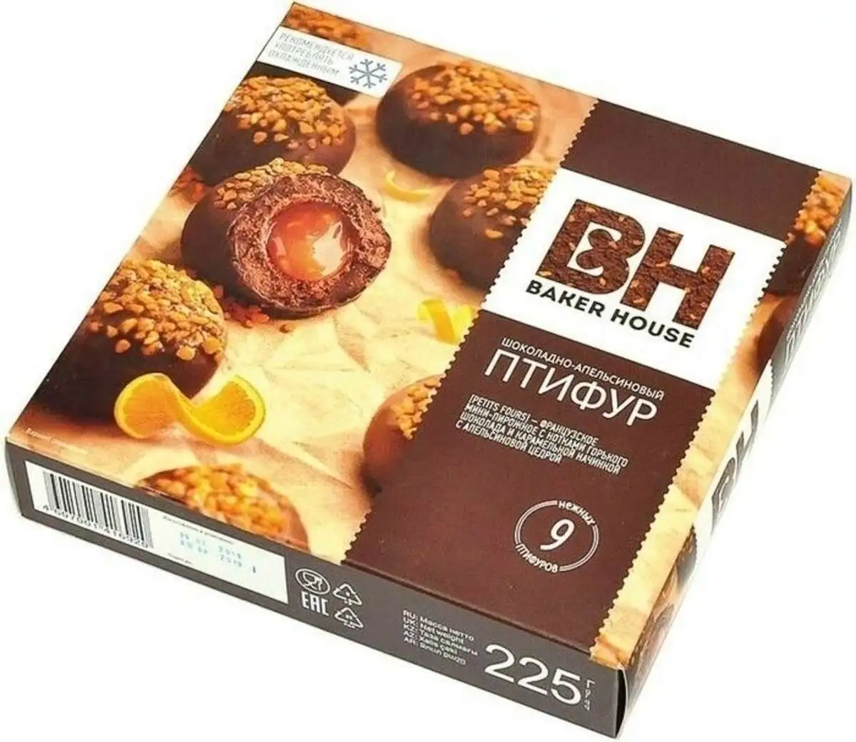 Пирожное Бэйкер Хаус Птифур с Трюфельным кремом 225 г.(м)