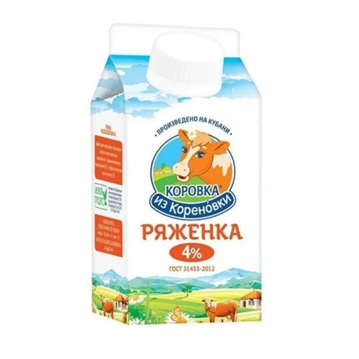 Ряженка Коровка из Кореновки 4% 0,45л(м)
