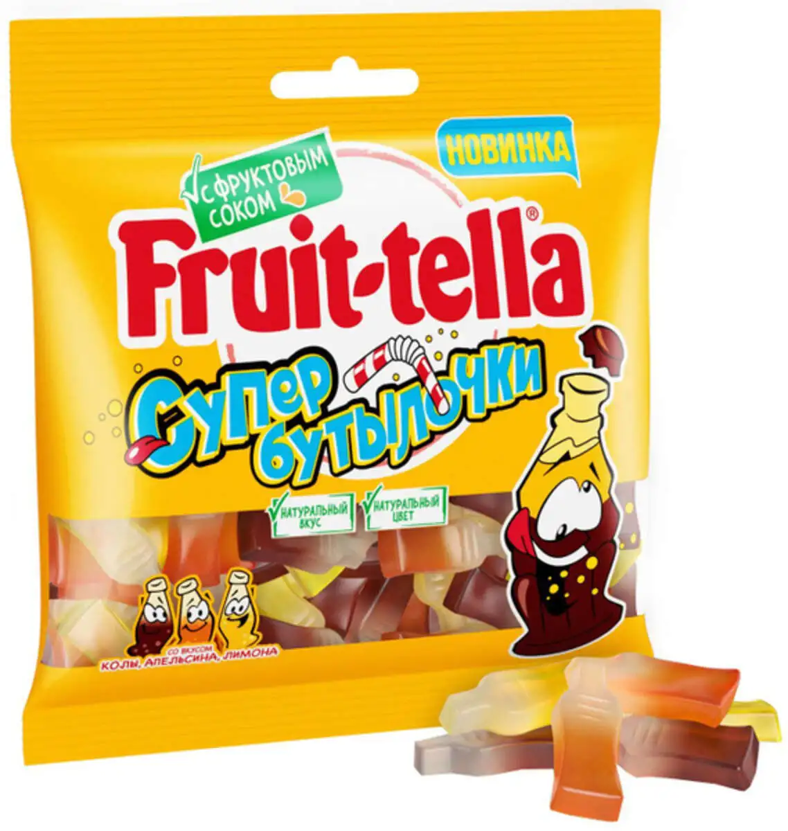 Мармелад Жеват.Фрутелла Супер Бутылочки 100г