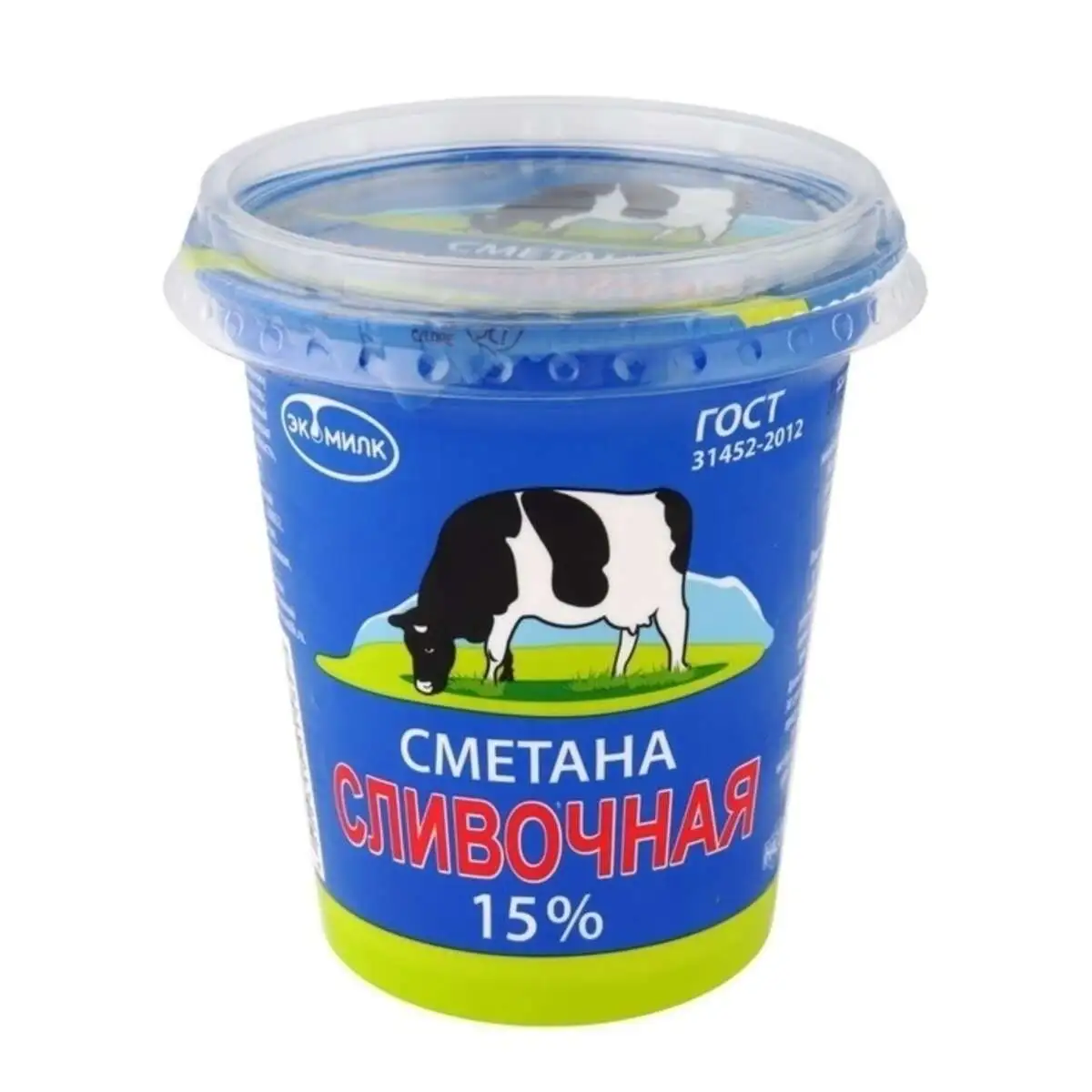 Сметана Экомилк Сливочная 15% 180г(м)