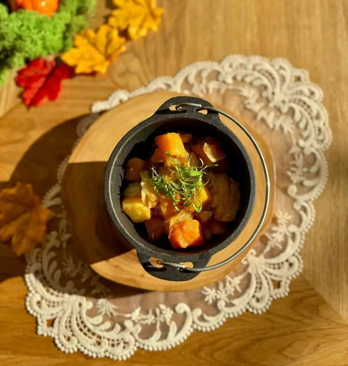 Жаркое с курицей и тыквой 