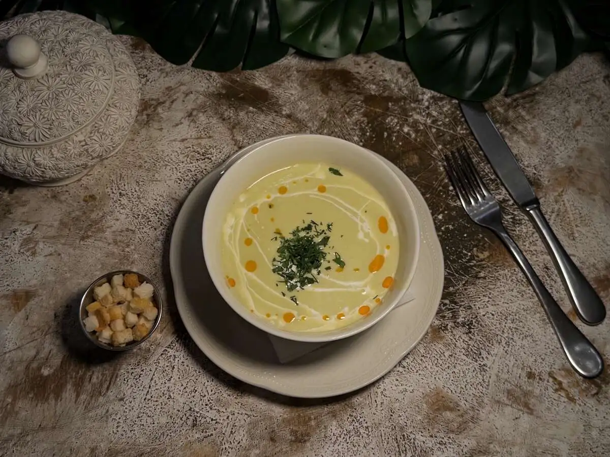 Крем-суп из лука порея