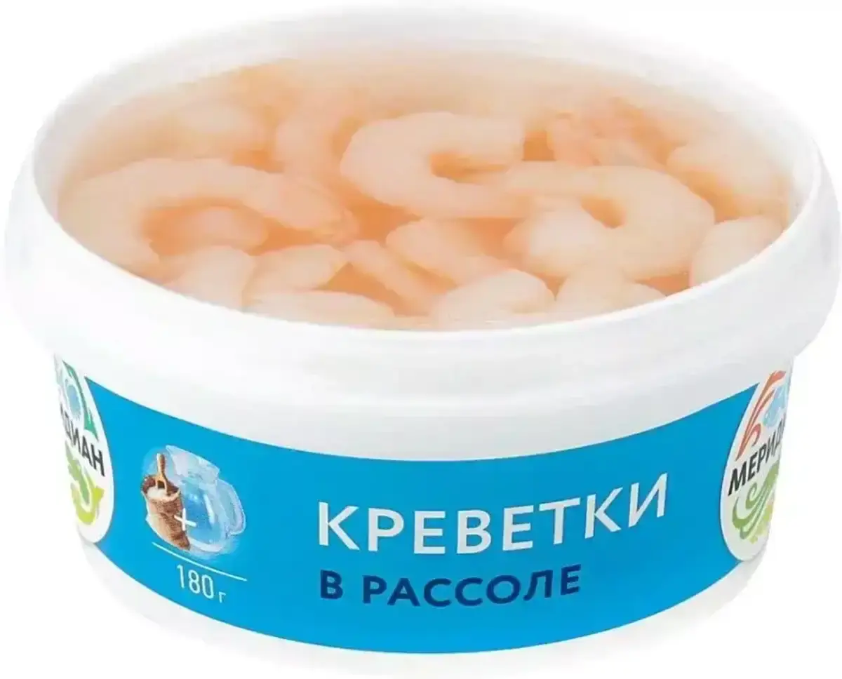 Меридиан Креветки в Рассоле 180г(м)