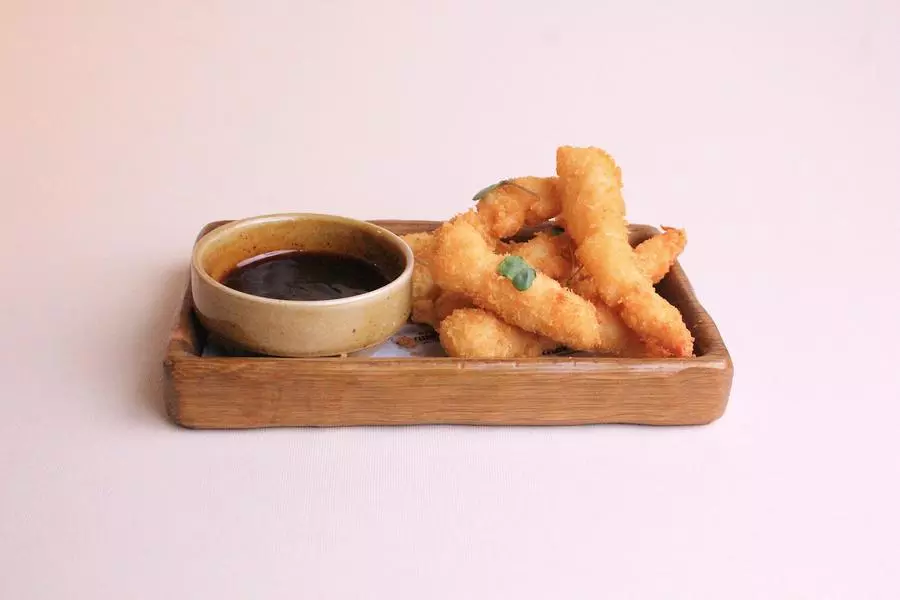 Креветки темпура с трюфельным терияки