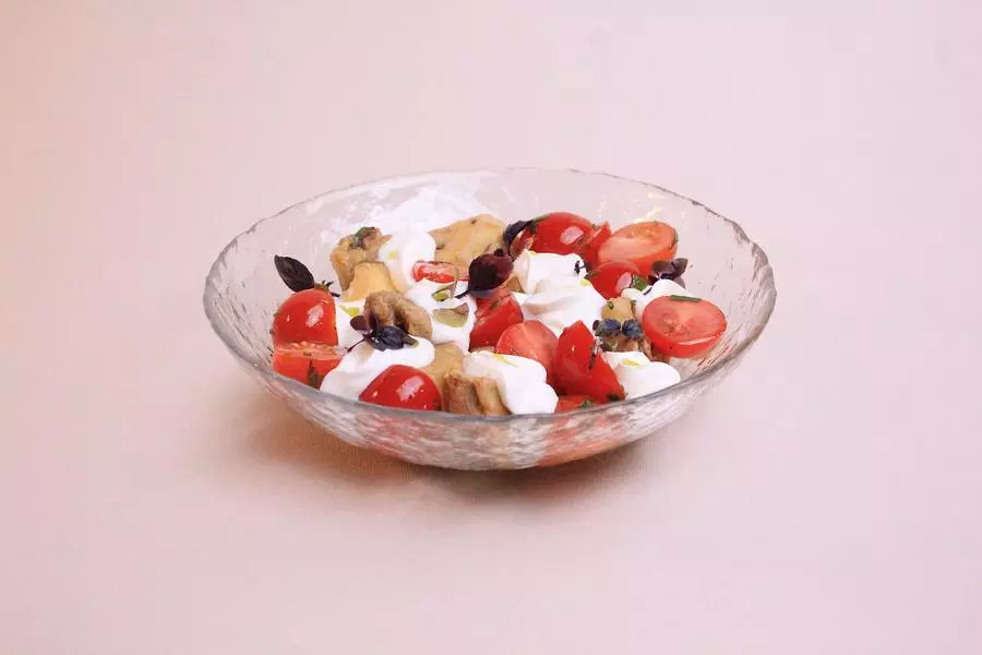 Баклажан с фетой и грибами