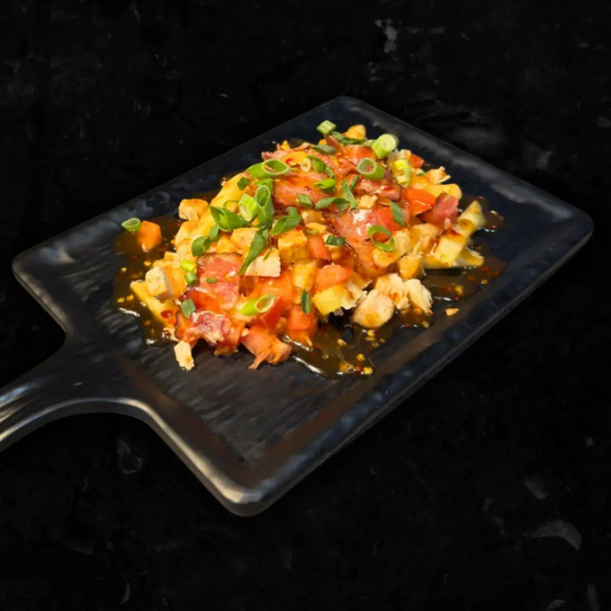 Фрайс с курицей и беконом