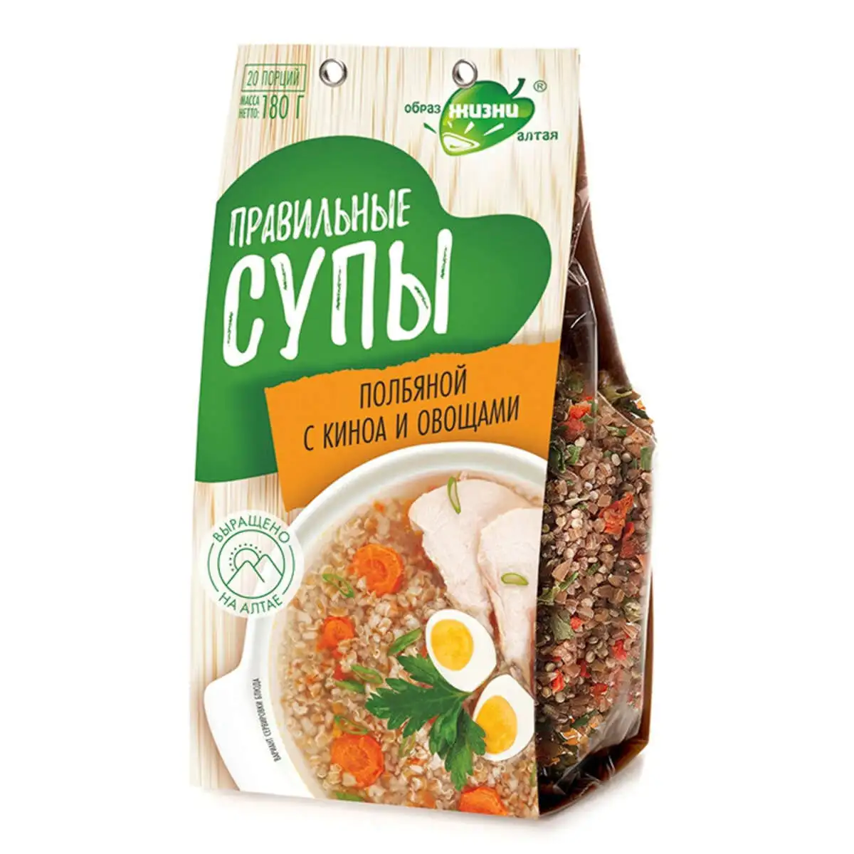 Правильные супы Полбяной с киноа и овощами 180 г