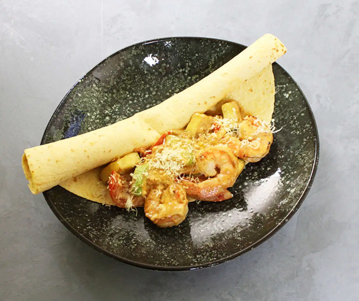 Кесадилья с креветками