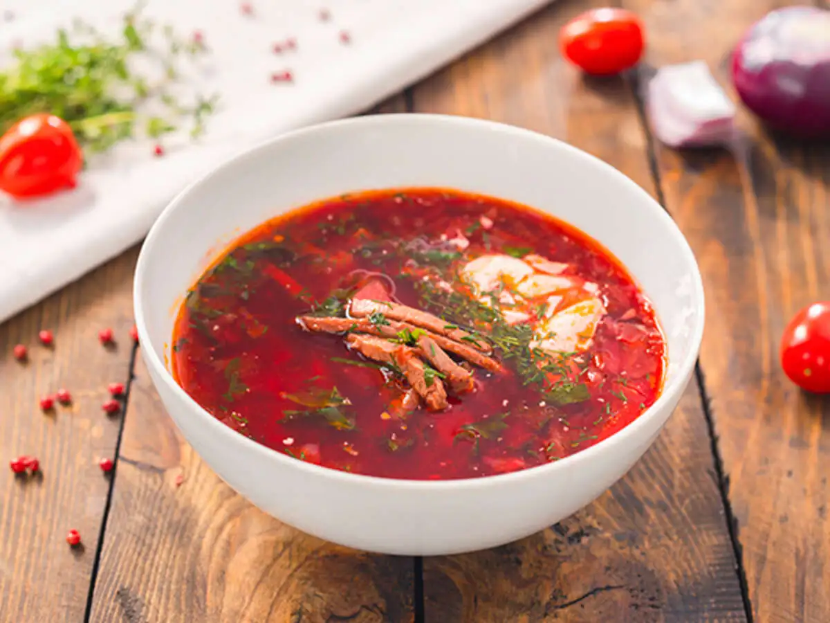 Борщ с потрошками