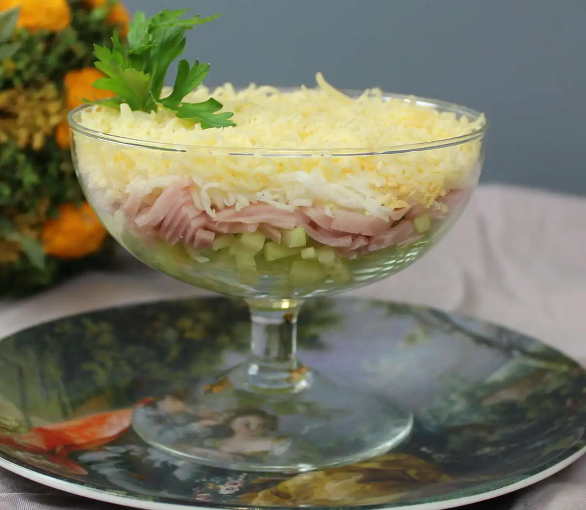 Салат Коктейль с ветчиной