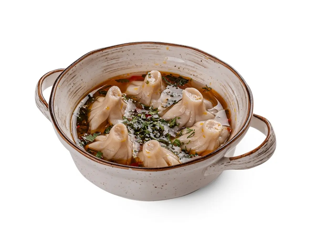 Суп с мини хинкалями