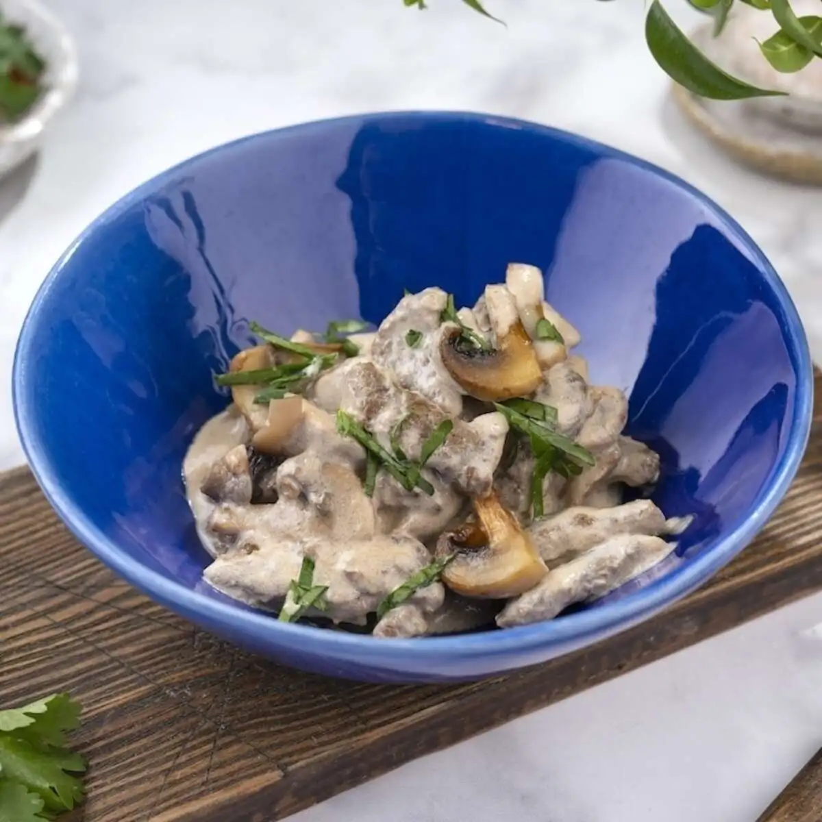 Бефстроганов с грибами