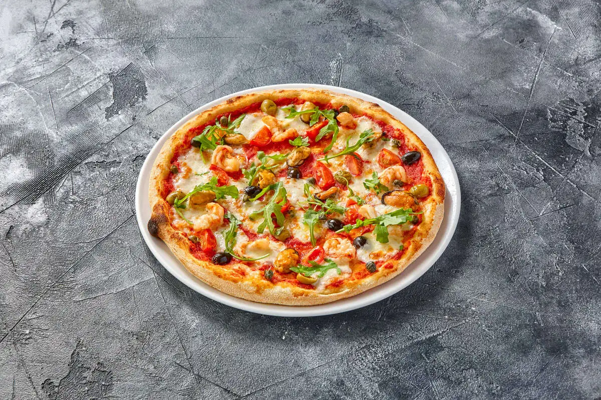 Пицца  С Аргентискими креветками