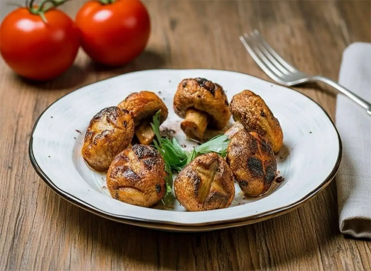 Грибы на гриле