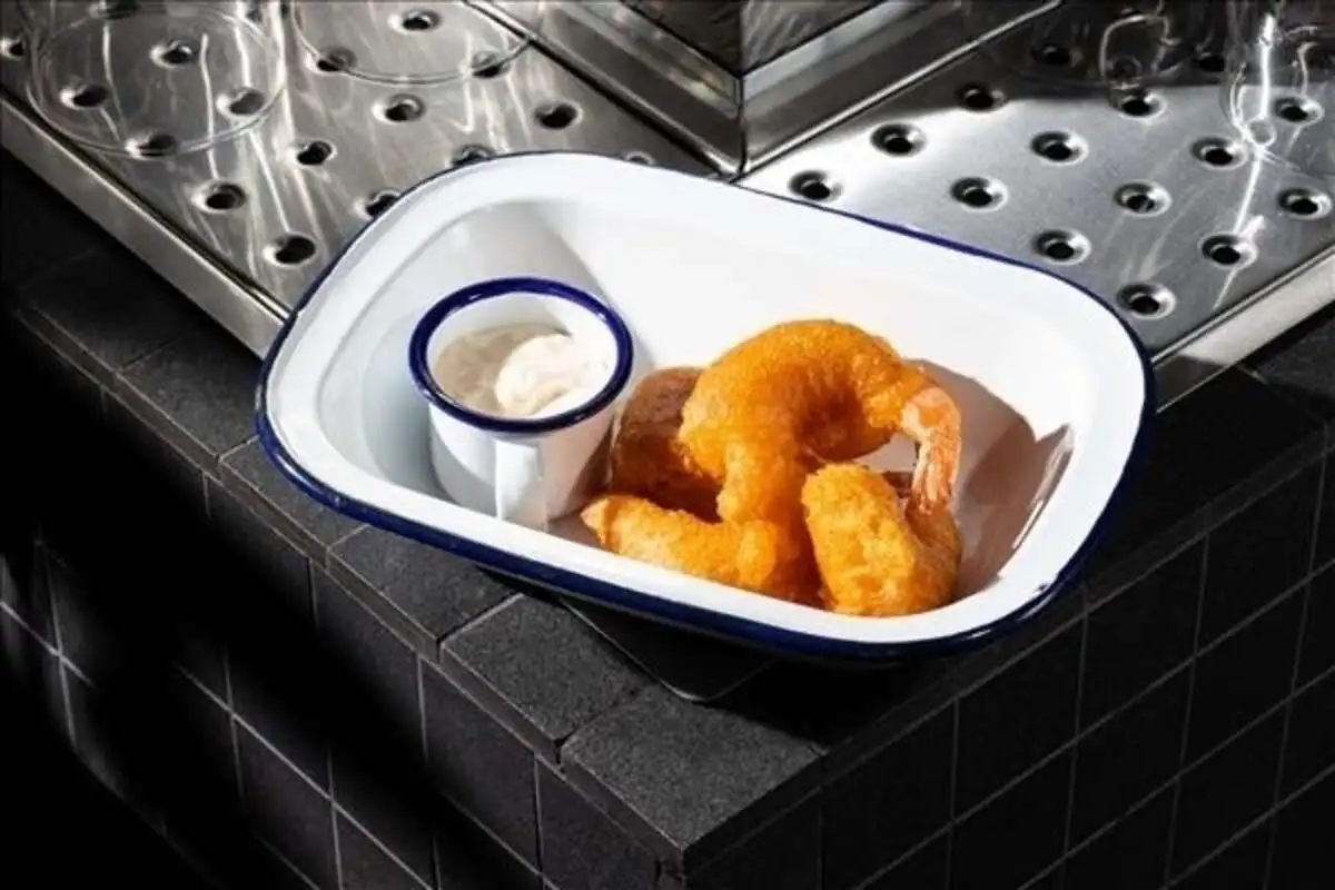 Креветки темпура, соус тартар