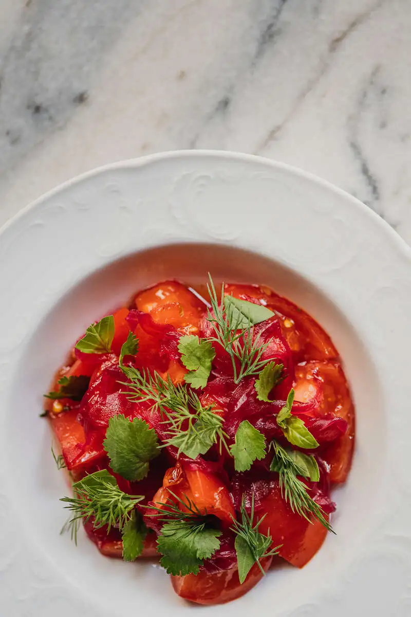 Севиче из сладких томатов 