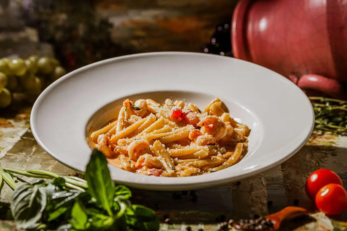 Казаречи с креветками