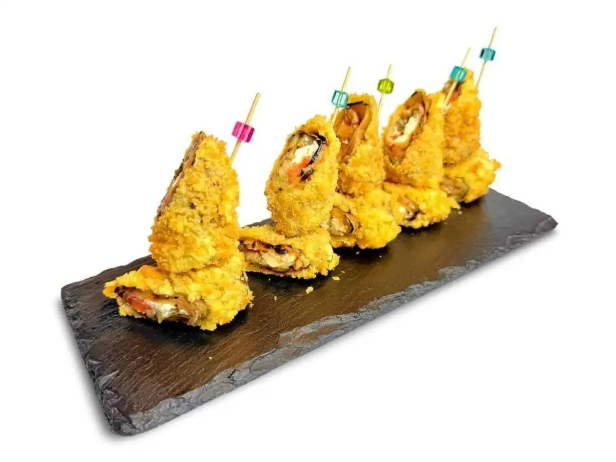 Рулет панко из баклажана