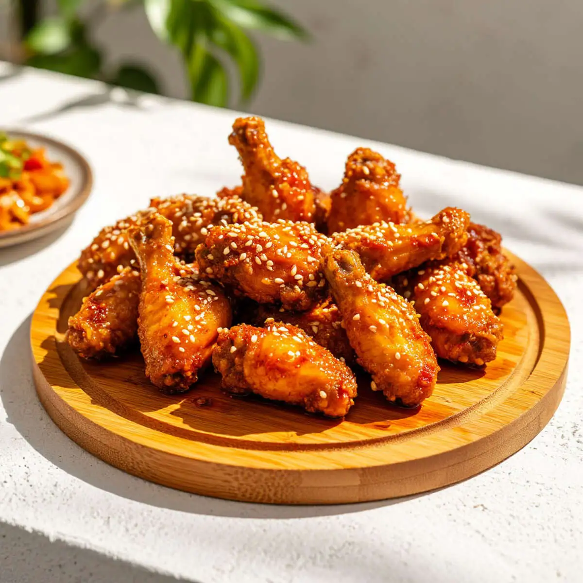 Куриные крылышки в белом соусе