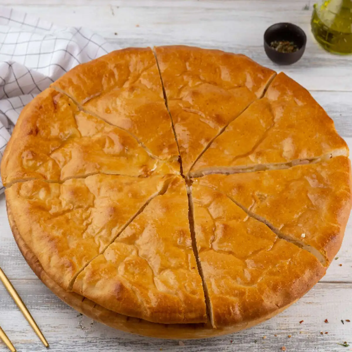 Пицца "по-деревенски" с курой