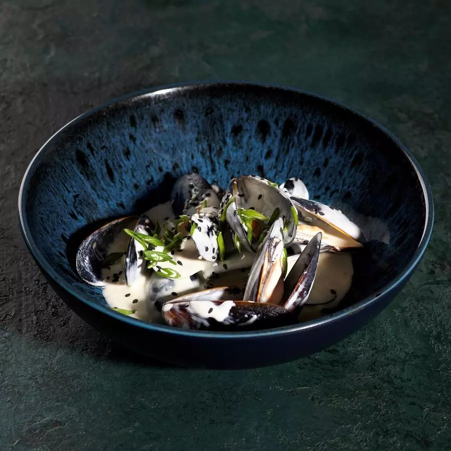 Мидии в сливочном соусе