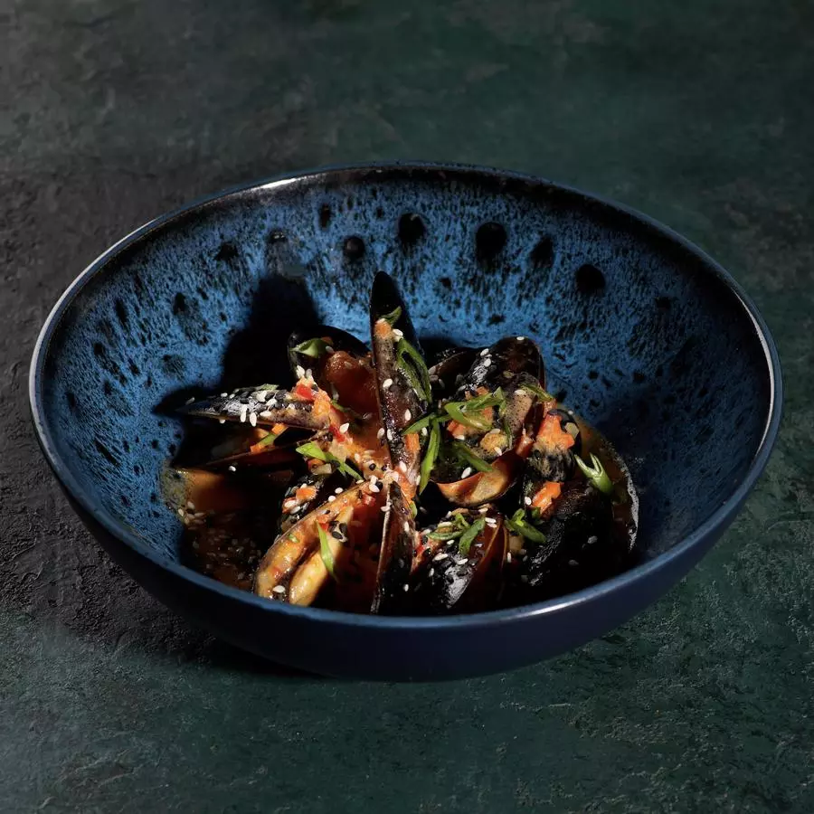 Мидии в соусе том ям