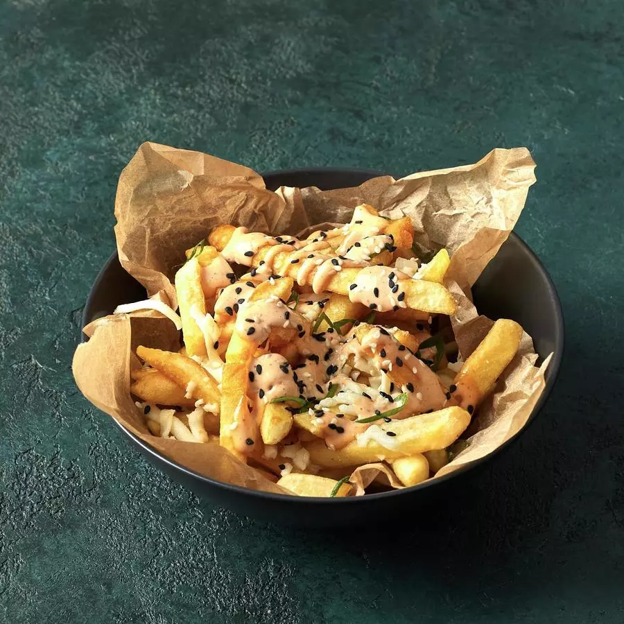 Картофель фри с моцареллой 