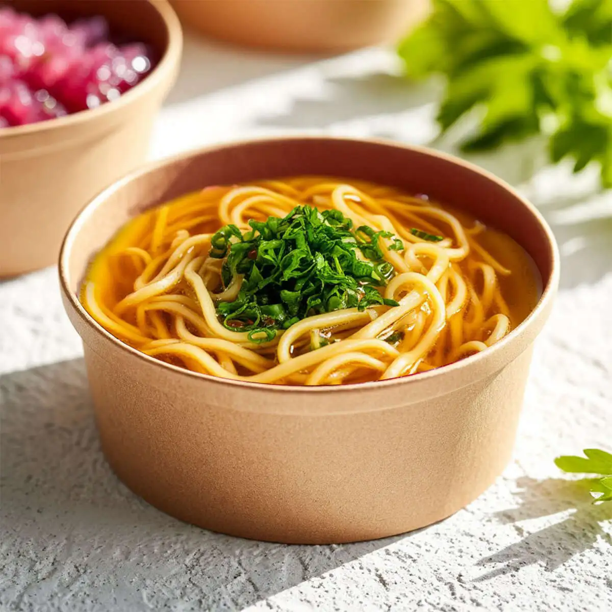 Суп-лапша с запеченным куриным окороком