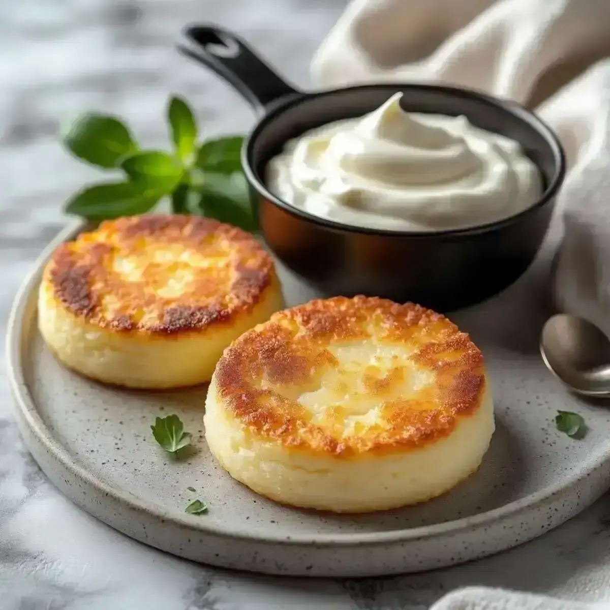 Сырники с творогом и сметаной