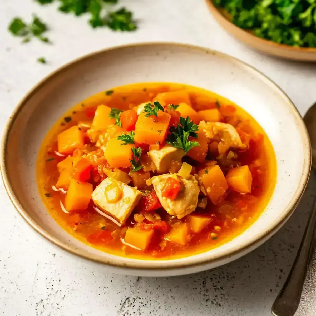 Гуляш из куриной грудки с овощами