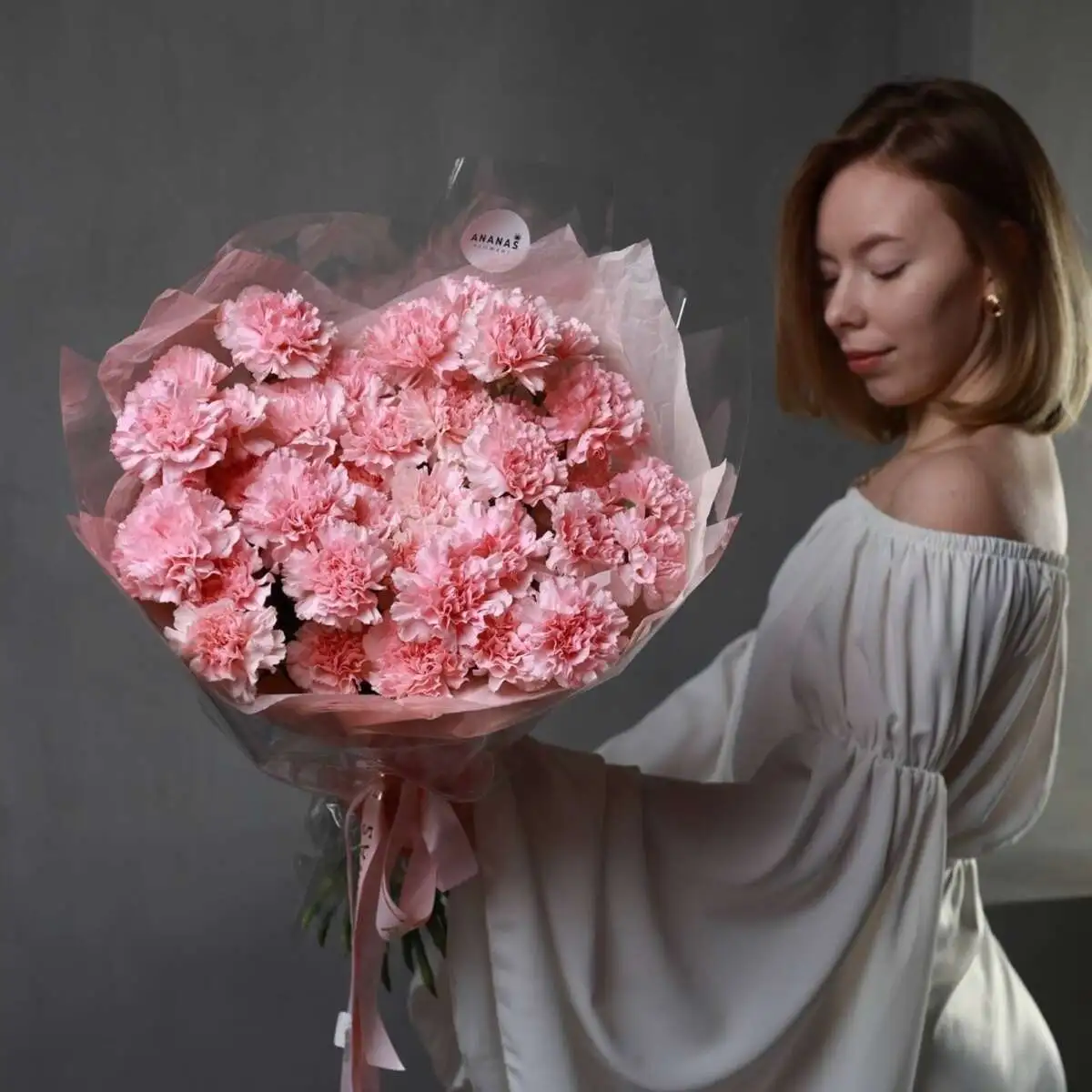 Монобукет Розовое облако М