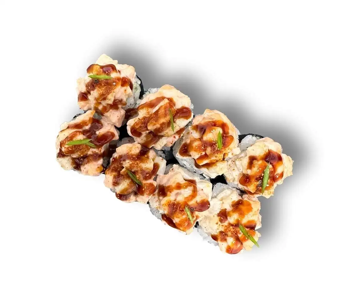 Зап. ролл с лососем и гребешком