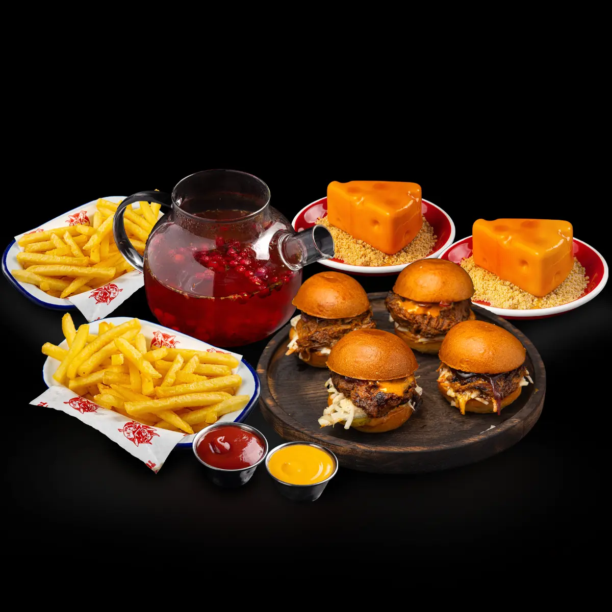 Комбо Чай вдвоём с минибургерами
