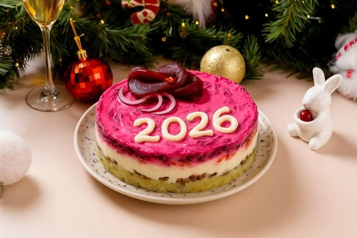 Салат Сельдь под шубой Новый год