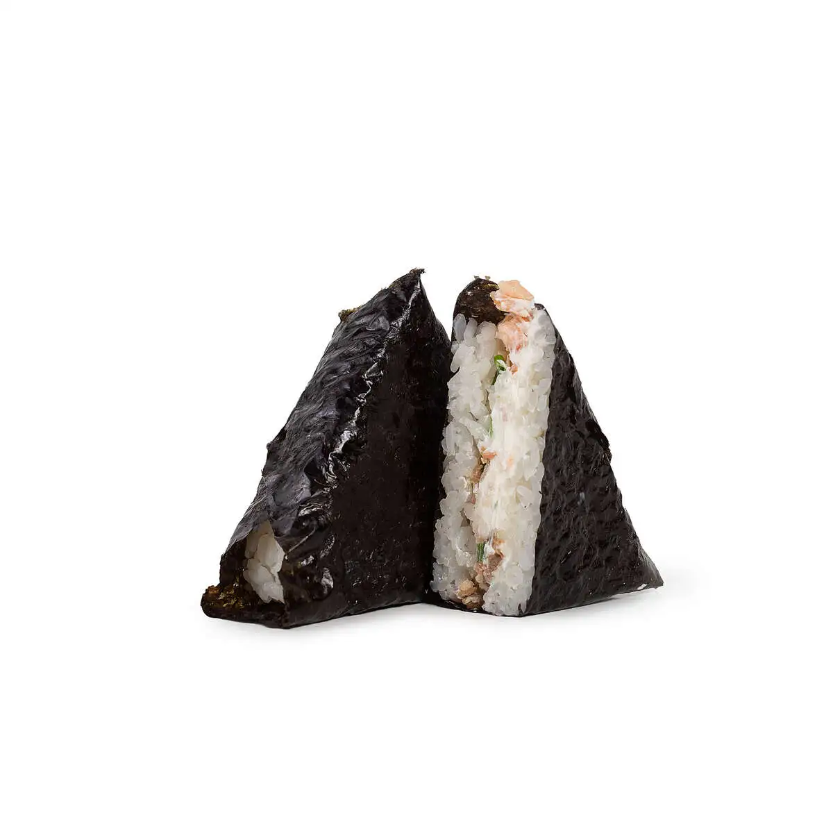 Онигири с жаренным лососем и творожным сыром