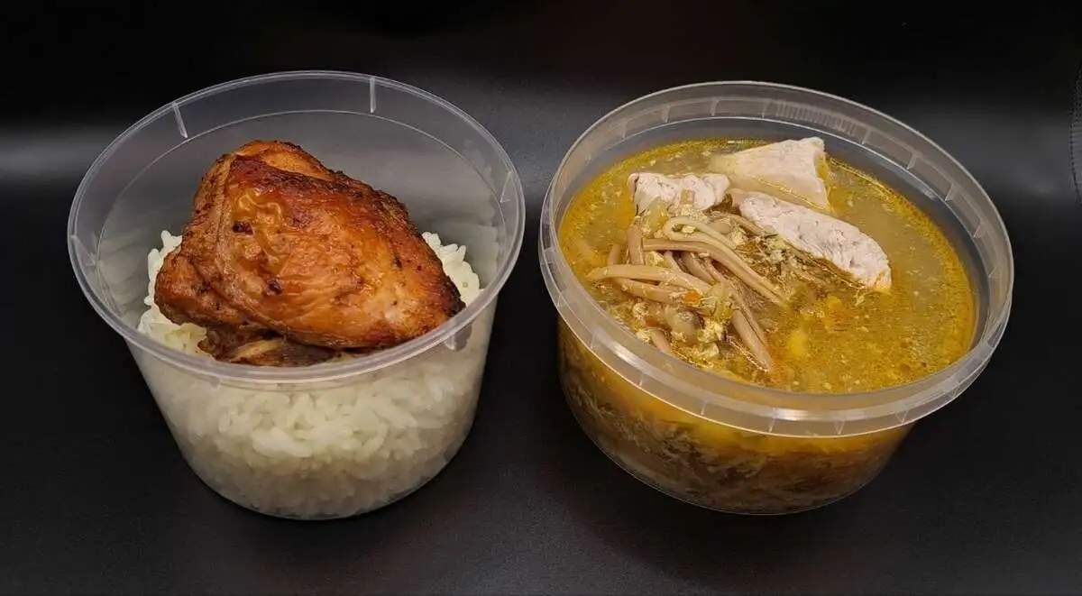 2 Чикен комбо: Кудрявый, Курочка запеченная с рисом