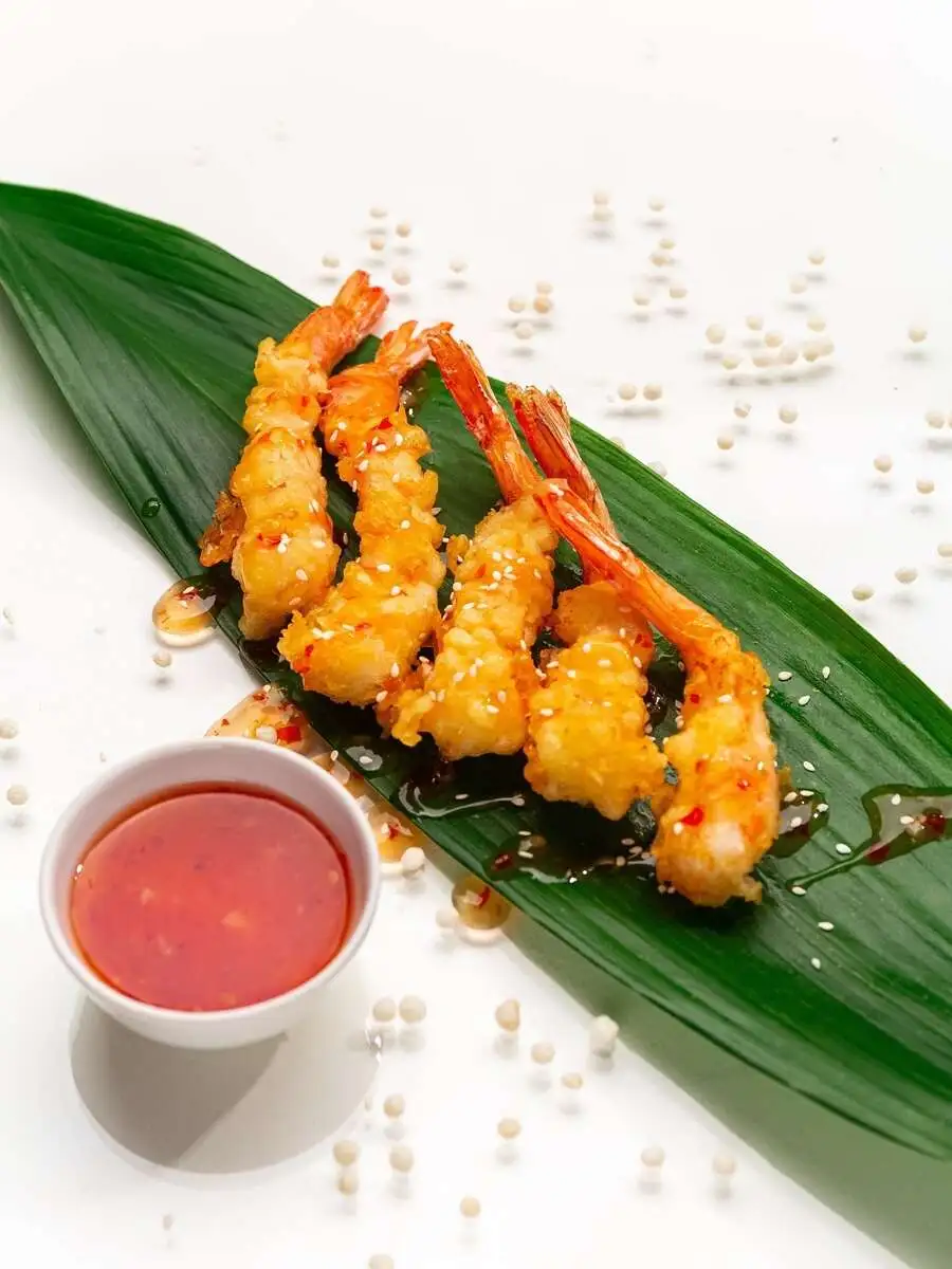 Тирговые креветки темпура