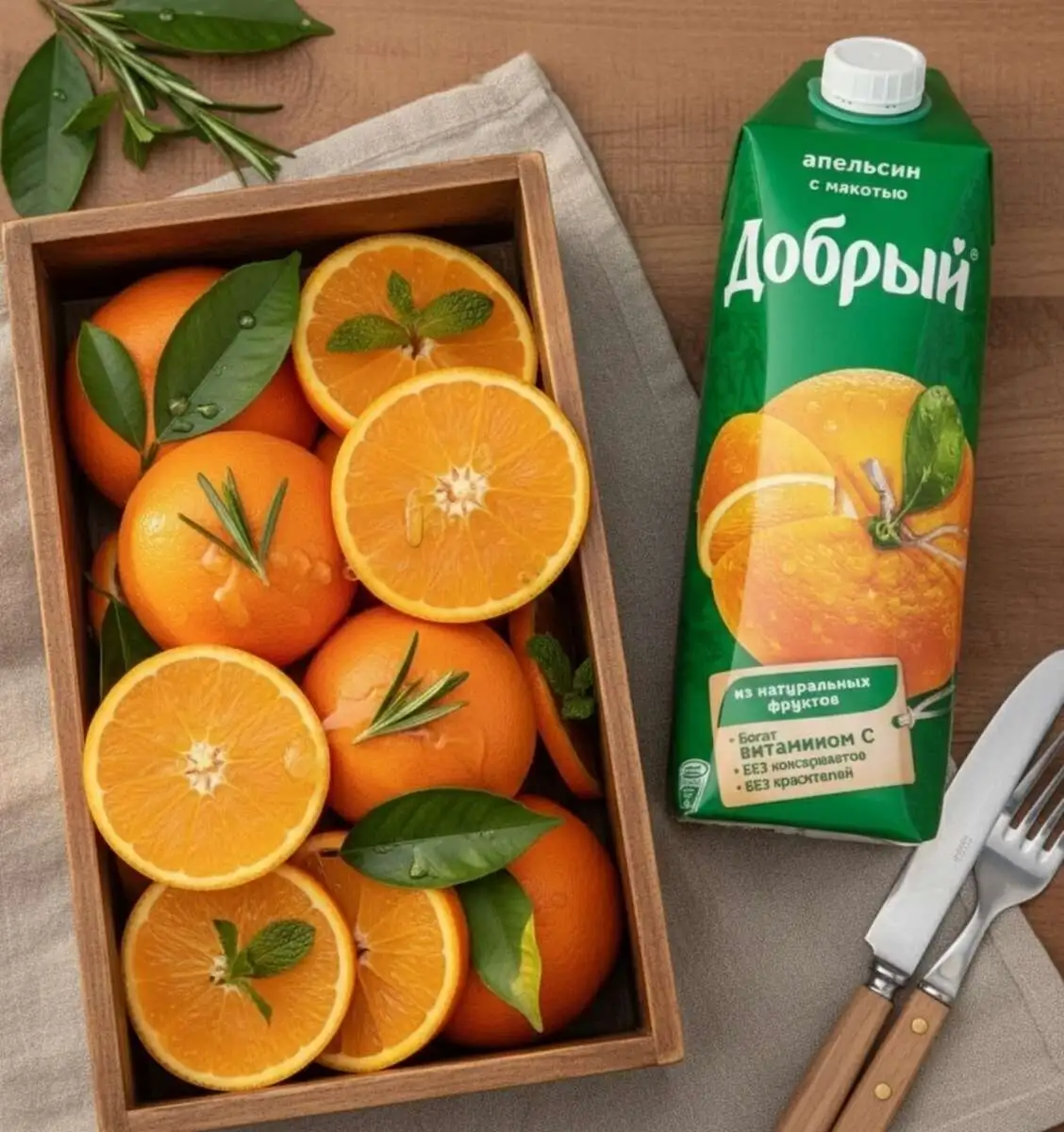 Сок Апельсин 1 л.