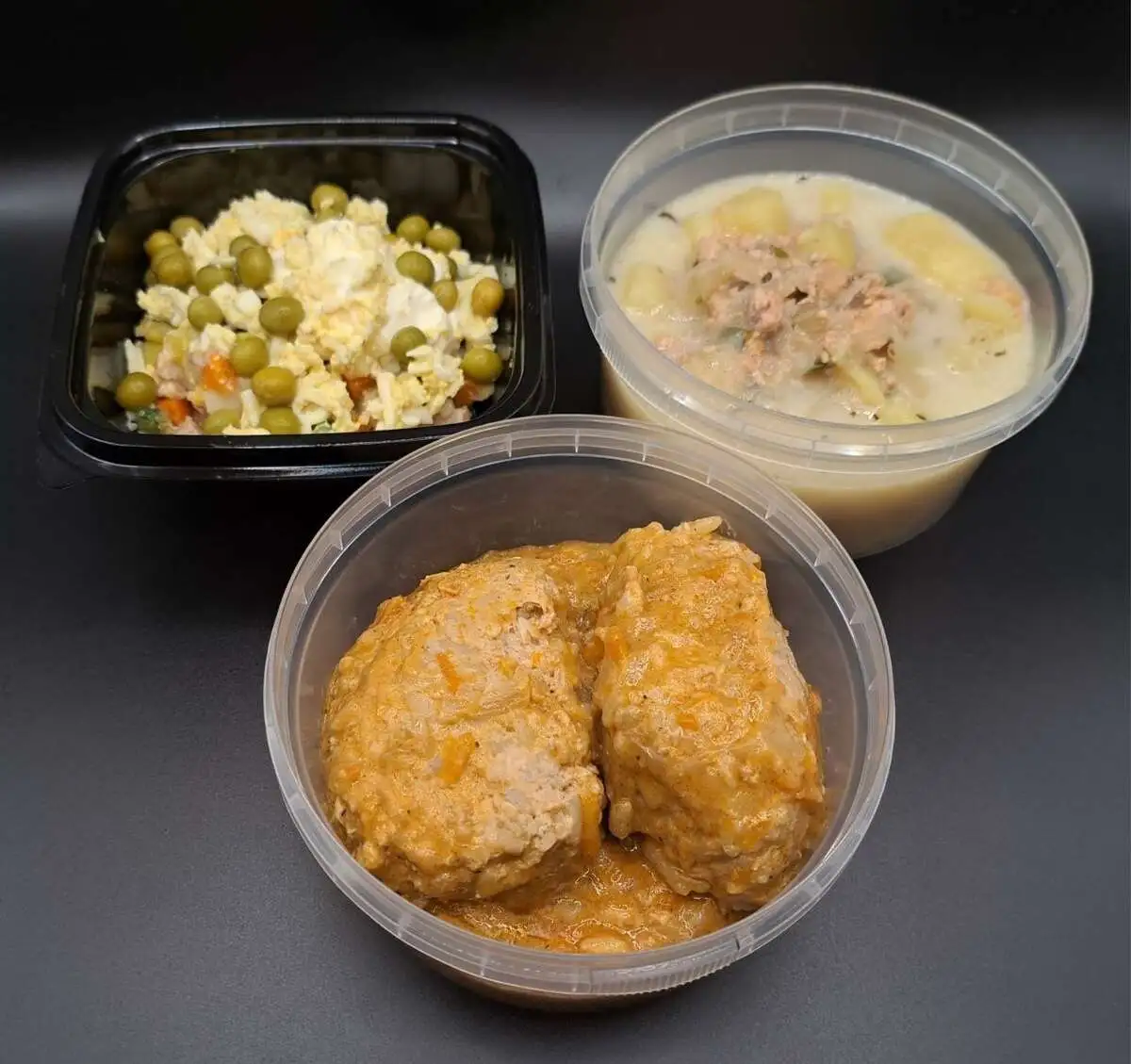 3 Мясной комбо: Оливье, Тосканский, Голубцы ленивые