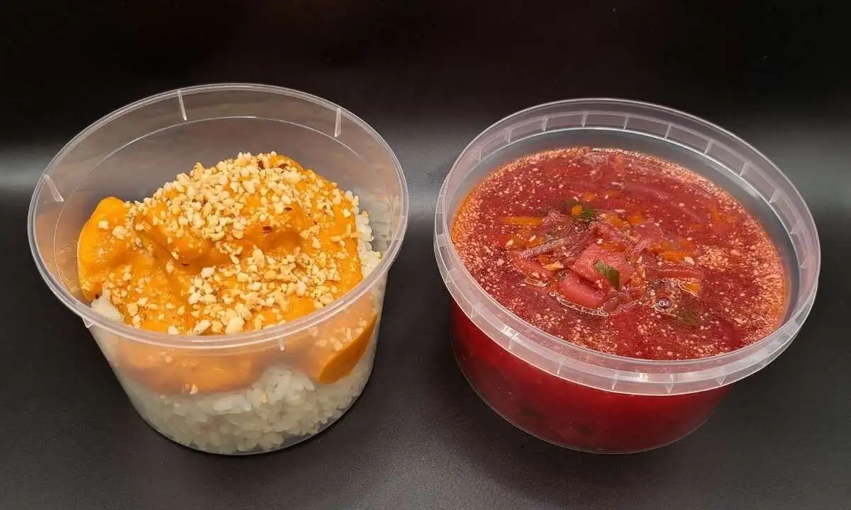 2 Гурман комбо: Борщ вегетарианский, Тыквенный карри с рисом