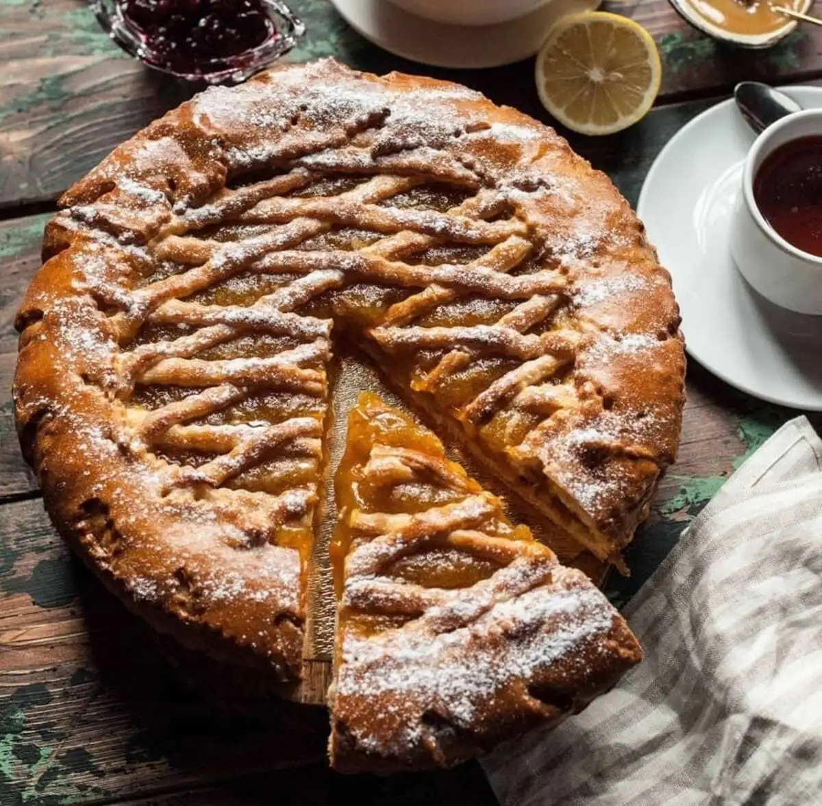 Пирог открытый абрикосовый (Шинок)