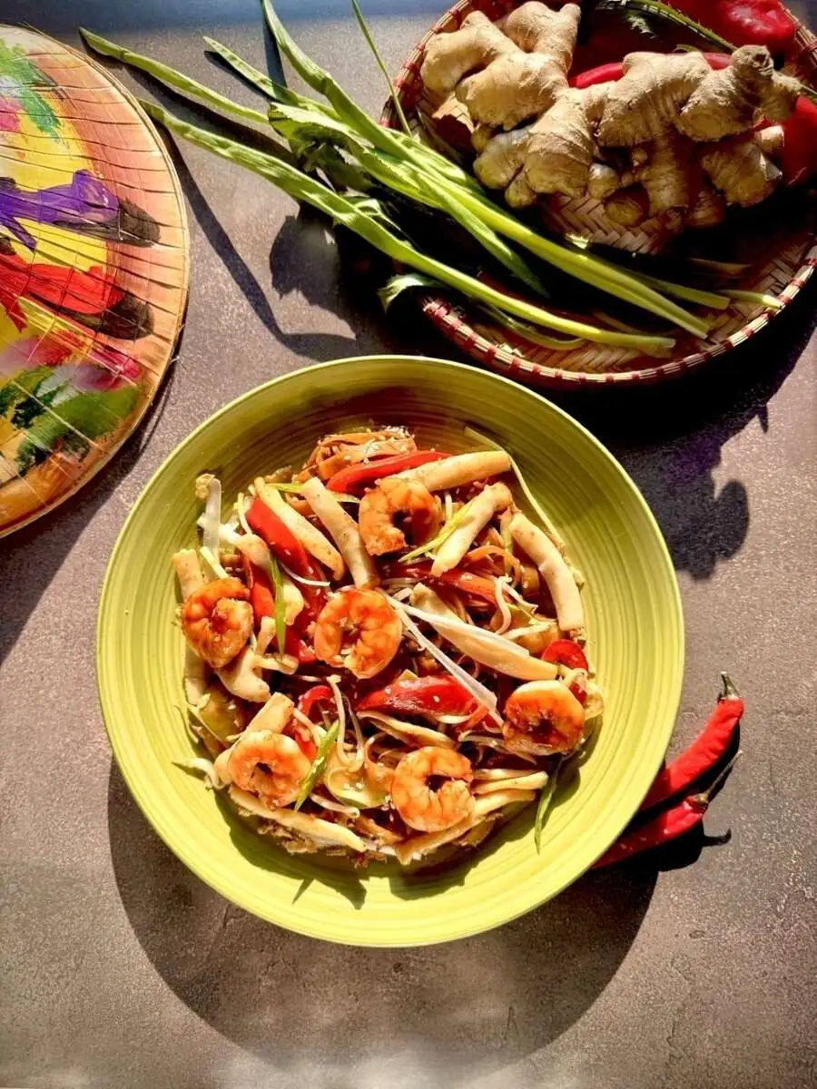 Лапша с морепродуктами