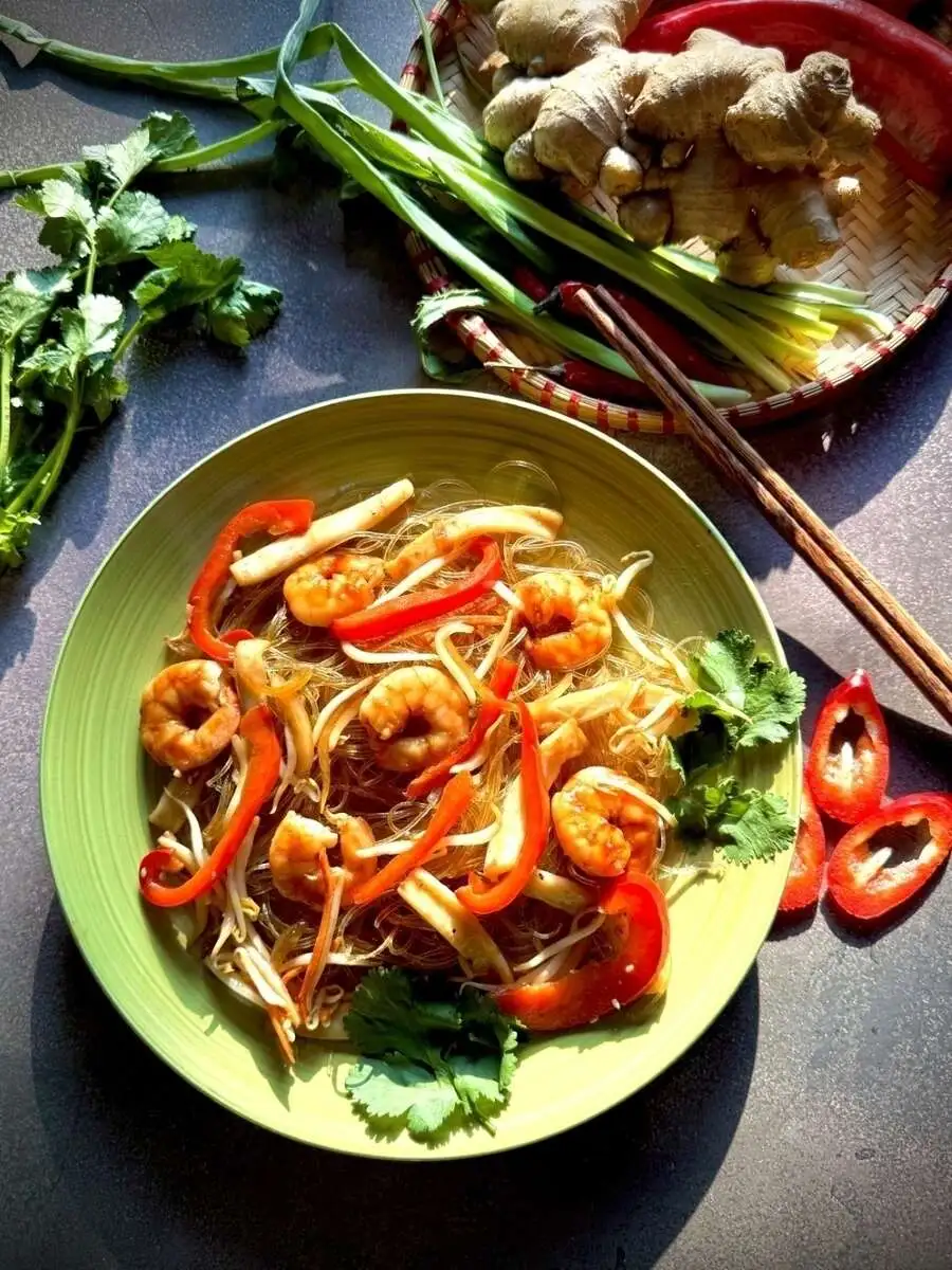 Стеклянная лапша с морепродуктами