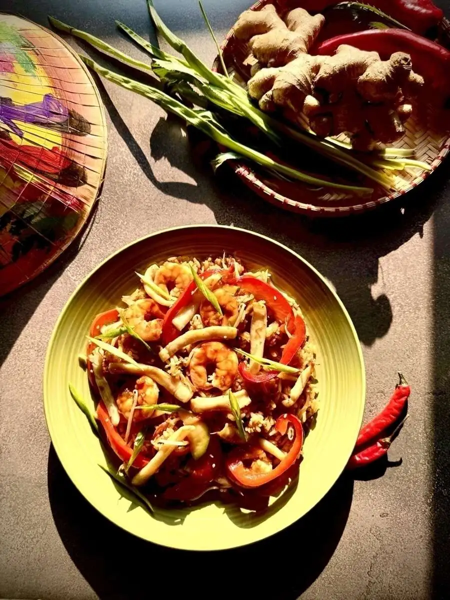 Рис с морепродуктами