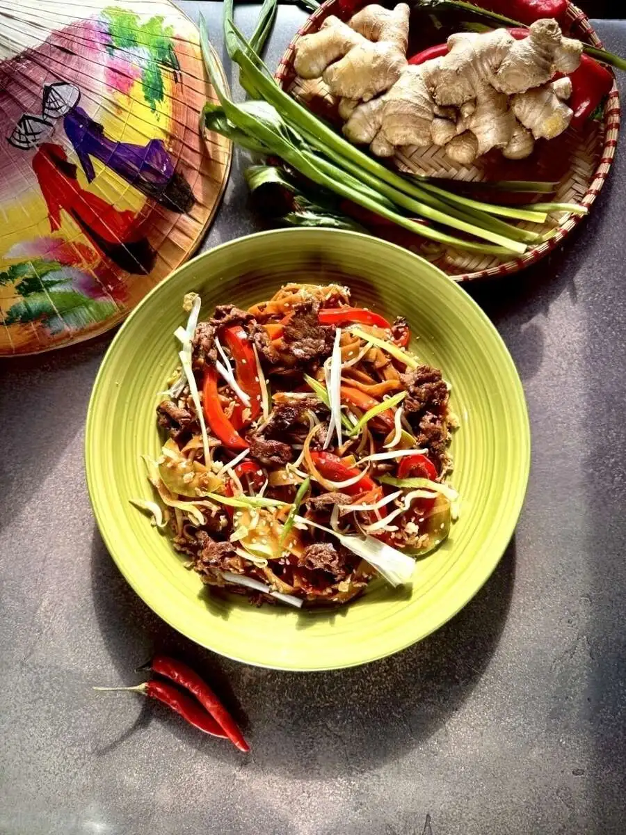 Лапша с говядиной