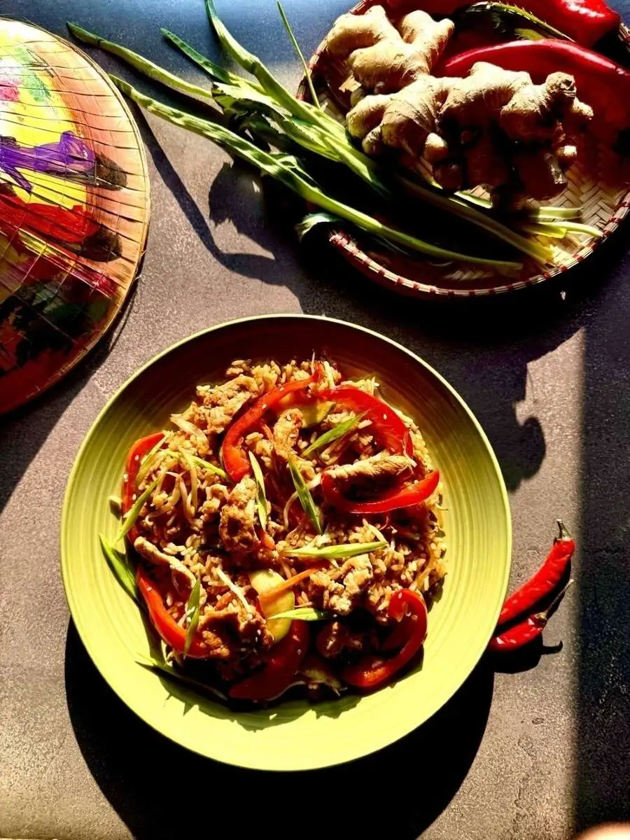 Рис со свининой