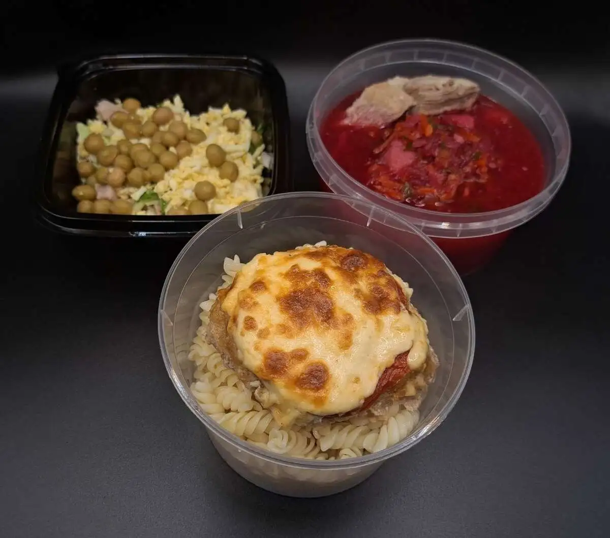 3 Мясной: Венгерский, Борщ со свининой, Гнездо мясное с макаронами